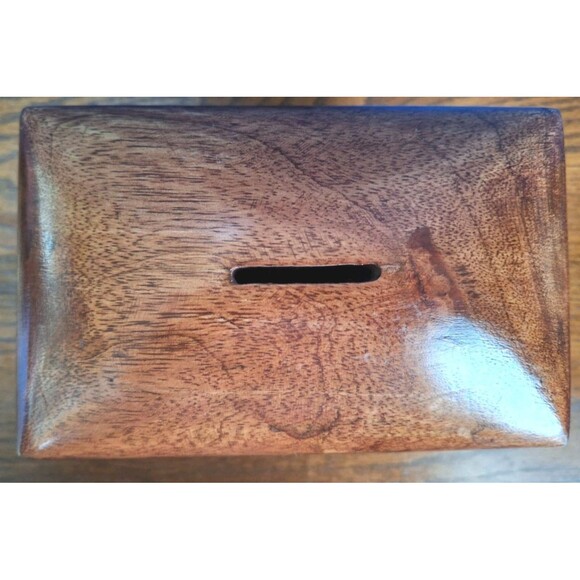 VTG SHEPHERDS WAY Hand Carved Closed Collection Bank Secrets Box Christian Theme - Picture 7 of 11